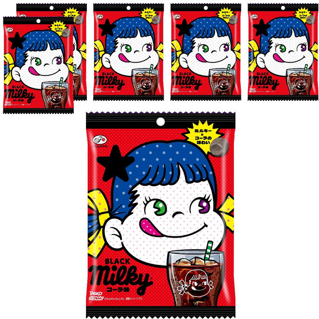 후지야 블랙 밀키 콜라 맛, 64g, 6개