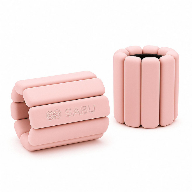 SABU 중량밴드 모래주머니 손목 발목 아령, 1kg, 핑크