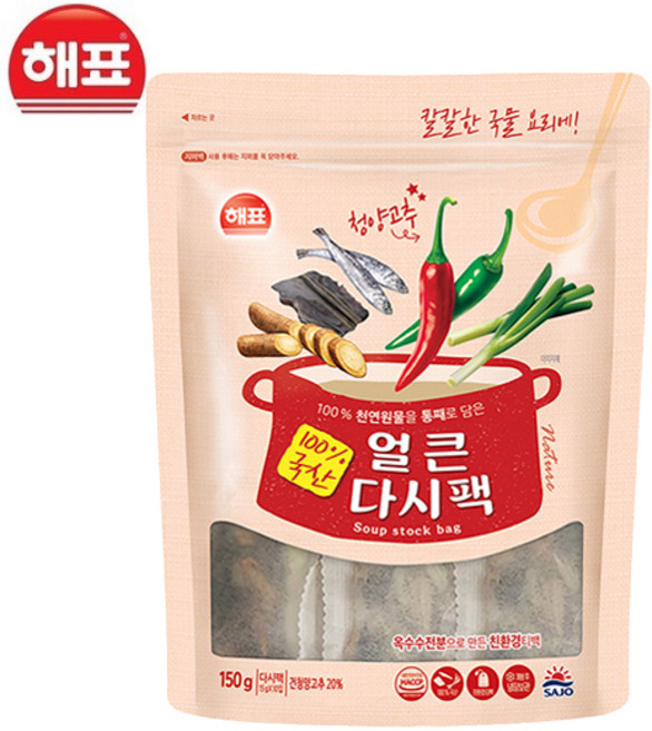 해표 얼큰 다시팩, 150g, 1개