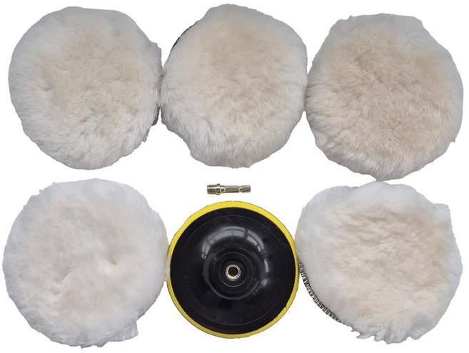 자동차 셀프광택 차량 폴리싱 원형 양모패드, 5인치-125mm
