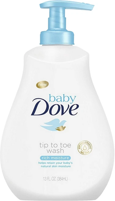도브 키즈 팁 투 토 워시 리치 모이스처, 1개, 384ml - 쿠팡