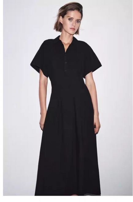자라 ZARA 여성 포플린 원피스 반팔 미디 2183248
