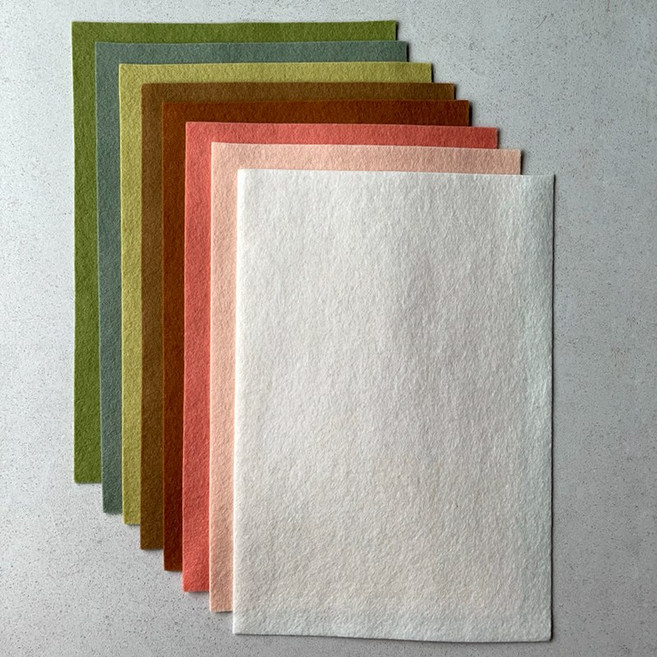 스튜디오분트100% 메리노양모 70수 펠트지 1mm 100 색상, 26.버터옐로우