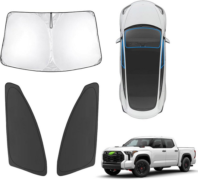 2022-2025년형 렉서스 NX250 NX350 NX350h NX450h+ 전면 및 측면 창문 선쉐이드 커버 커스텀 핏 NX 접이식 선바이저 프로텍터가 열 자외선을 차단합니다, 21 22+ Tundra, 1개