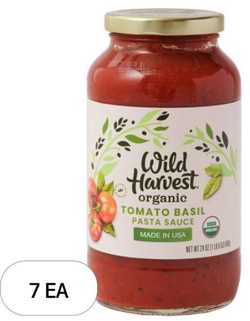 와일드하베스트 유기농 토마토 바질 파스타 소스, 680g, 7개