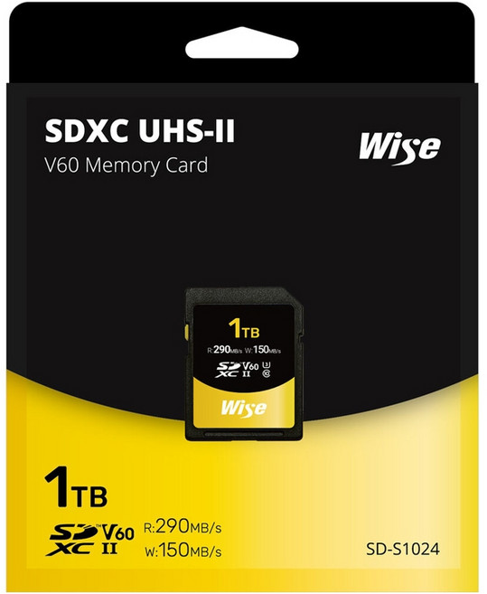Wise SDXC UHS-II V60 SD記憶卡 高速記憶卡 專業攝影 4K錄影, 1個, UHS-II V60 記憶卡 1TB