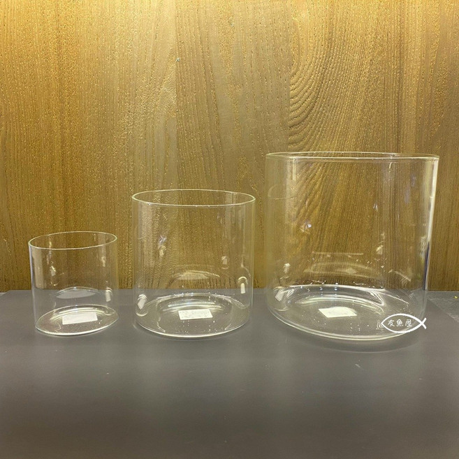 MR.AQUA 水族先生 微景觀生態瓶 圓形魚缸 苔蘚生態瓶 微景觀魚缸 多尺寸選擇, 1個, 12 X 8cm 空缸