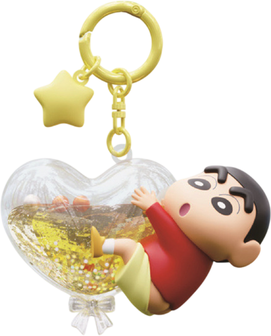 짱구는 못말려 하트워터볼 키링 열쇠고리, 짱구, 1개