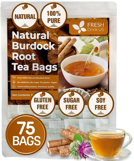 FreshDrinkUS 프리미엄 생강 티백 150개 프리 뿌리에서 추출한 100프로 순수 허브 티. 설탕 카페인 없음 글루텐 무첨가. 더 좋은 매운 따뜻함 192399, Buckdock