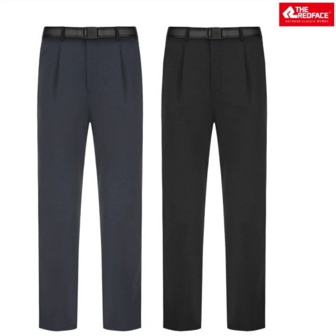 레드페이스 흡습 속건 기능이 우수함 착용감이 뛰어난 가을 간절기 남성 기본 스타일 원턱 앞주름 기능성 바지