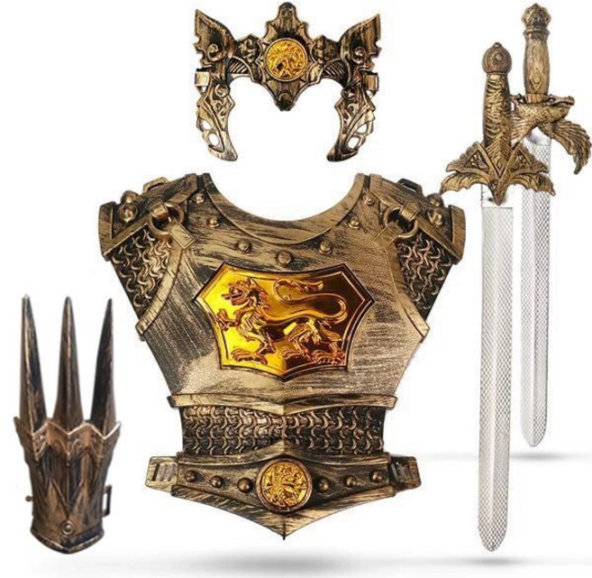 엔티크 중세시대 검 고퀄리티 남성 기사 코스프레용 칼 갑옷 세트, 1개, 드래곤 클로 갑옷 세트 신모델