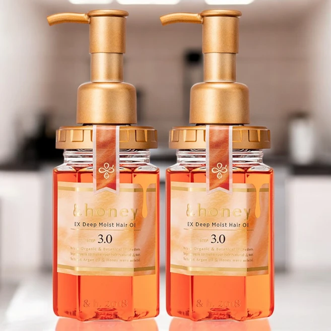 &honey 앤드허니 헤어오일 EX 딥 모이스트 100ml 2개 - 쿠팡