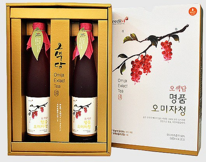 오색담 오미자청 세트, 500ml, 2개