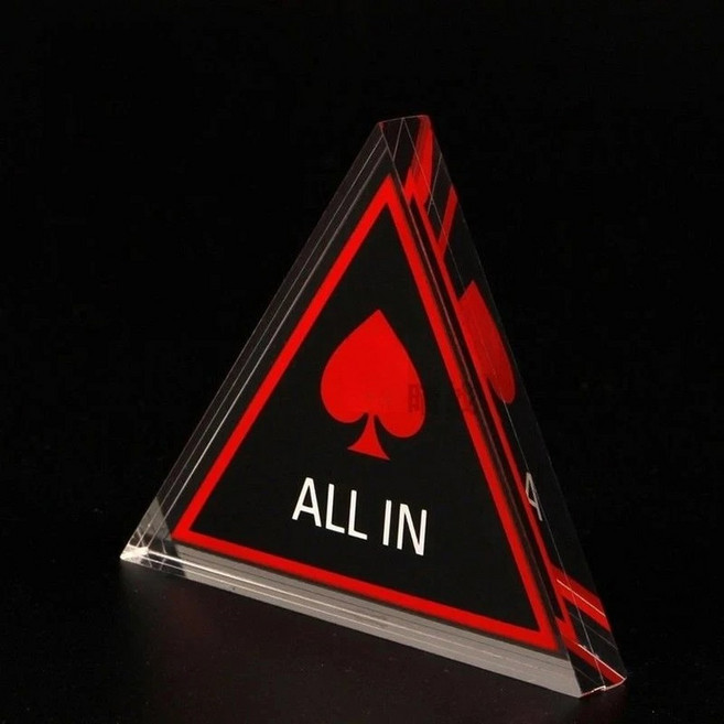 유리 ALLIN 양면 텍사스 포커 칩 카지노 액세서리 엔터테인먼트 게임 보드 테이블 클럽 1, 빨간색