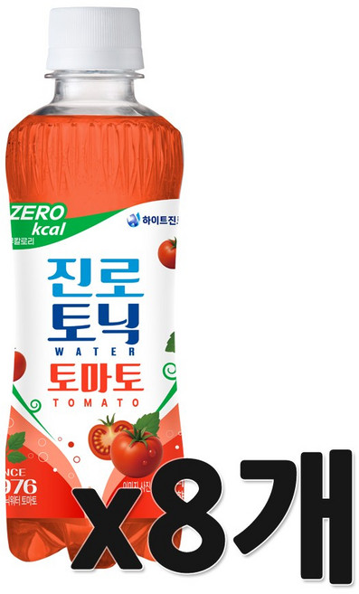 하이트 진로 토닉워터 토마토 제로 칼로리, 300ml, 8개