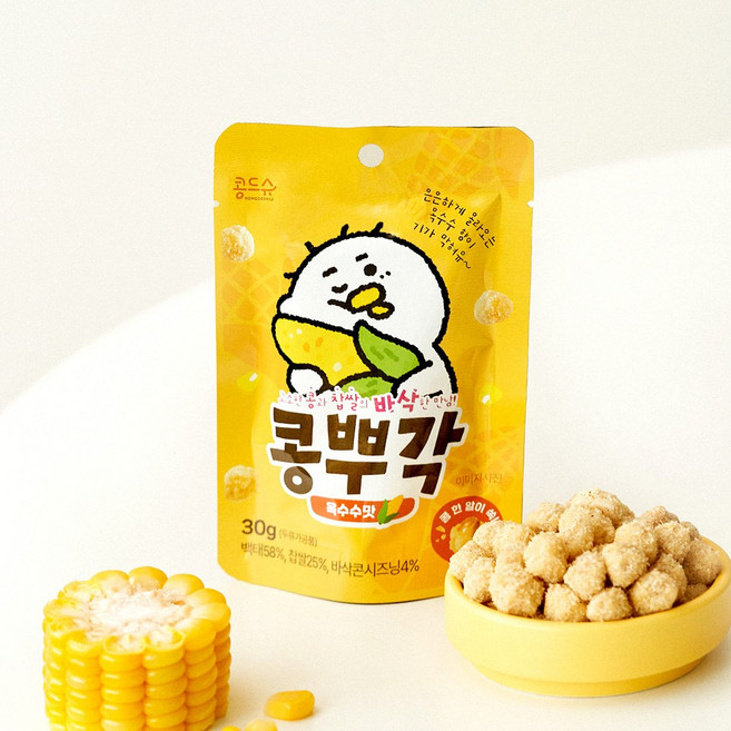 콩드슈 옥수수맛 콩뿌각(찹쌀콩부각), 30g, 1개, 봉지