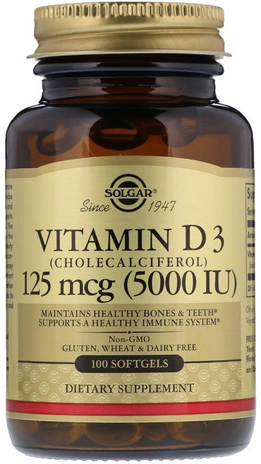 솔가 비타민 D3 5000 IU 소프트젤, 100정, 1개