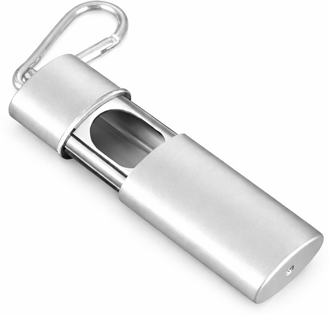 모디홈 휴대용재떨이 냄새 차단 담배 꽁초 케이스, 1개, 새틴실버