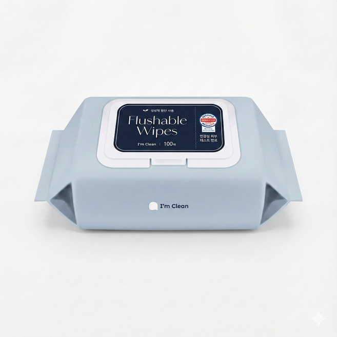 아임클린 비데물티슈 캡형 무향, 60g, 100매, 1개