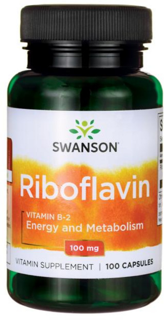 Swanson 斯旺森 維生素B2膠囊 100mg, 100顆, 1罐