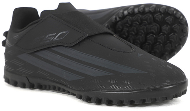 아디다스 F50 클럽 VEL 유소년용 끈 없는 벨크로 타입 인조잔디용 축구화