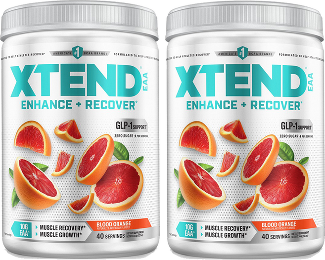 XTEND 싸이베이션 EAA 엑스텐드 EAA XTEND EAA + BCAA 아미노산 파우더 40 서빙, 2개