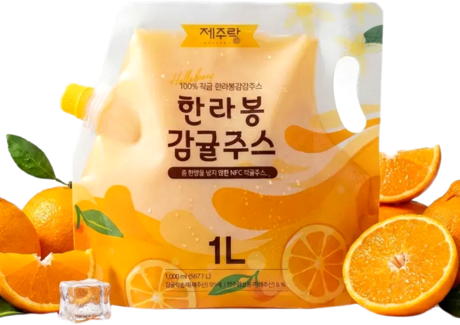 델리쿡 한라봉 감귤주스 NFC 100% 착즙, 1개, 1L