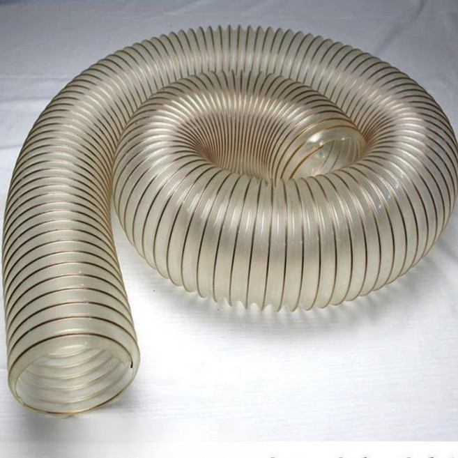 투명 PU 자바라 100mm 이상 와이어 호수 우레탄 폴리우레탄 파이브, M. PU 호스 100mm 10m