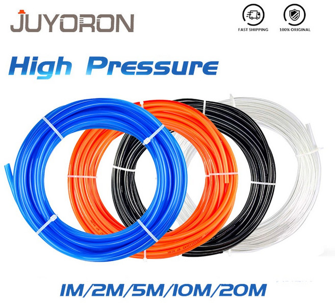 1M/2M/5M/10M/20M 폴리 우레탄 튜브 공기 부품 호스 4mm 6mm 8mm 10mm 12mm 파이프 라인 압축 기용 공압, 138) Black 20m - 12x8mm, 1개