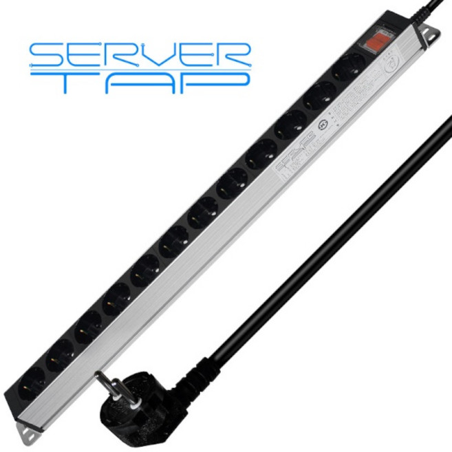 (현대일렉트릭) 서버탭 알루미늄 멀티탭 (12구) (12구/16A/1.5M), 1.5m, 1개, 상세페이지 참조