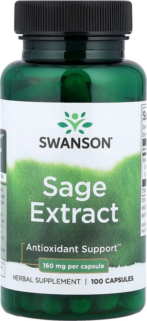 Swanson 세이지 추출물 160mg 캡슐 100정 Swanson (스완슨), Swanson, 세이지 추출물, 160mg, 캡슐 10, 1개 - 쿠팡