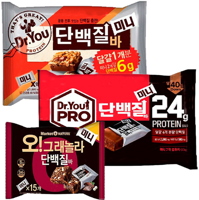 오리온단백질바3가지(프로 단백질 오그래놀라), 1세트, 796g