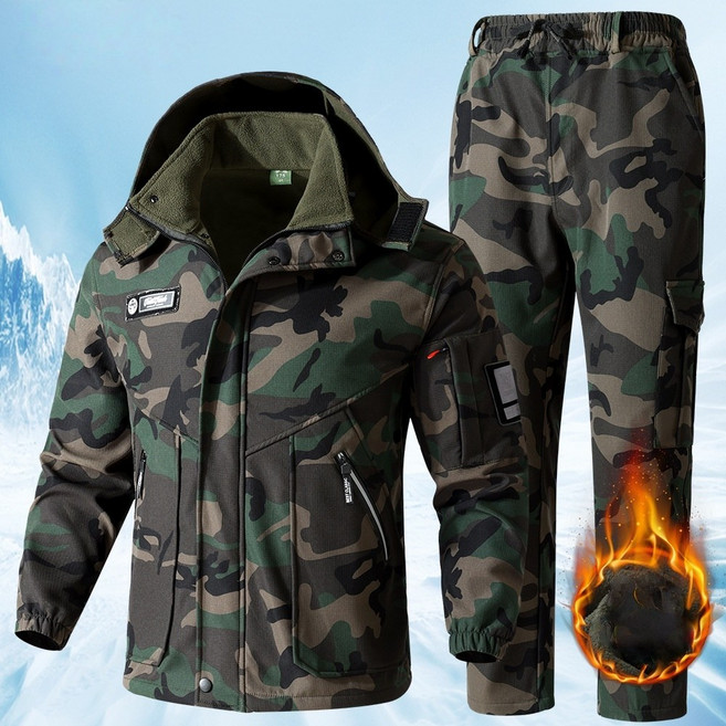 스타일닥터 남자 다기능 방풍 방수 작업복 겨울 기모 방한복 야외 스판 등산복 낚시복 트레이닝복 상하복세트