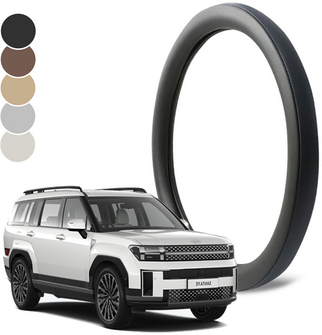 딜온 프리미엄 순정형 듀얼라인 핸들커버 싼타페MX5 전용 국내제작, 모노블랙