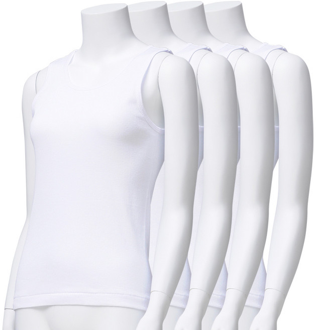 캐리루시 여성 슬림 골지 조끼런닝 4p