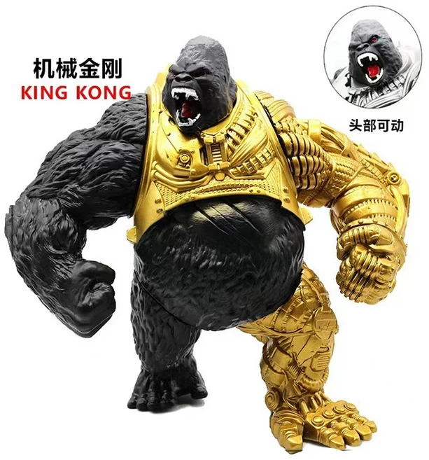 2024New 부드러운 고무 기계 킹콩 액션 피규어 전투 괴물 고릴라 모델 장난감 장식 선물 5 관절 이동 - 쿠팡