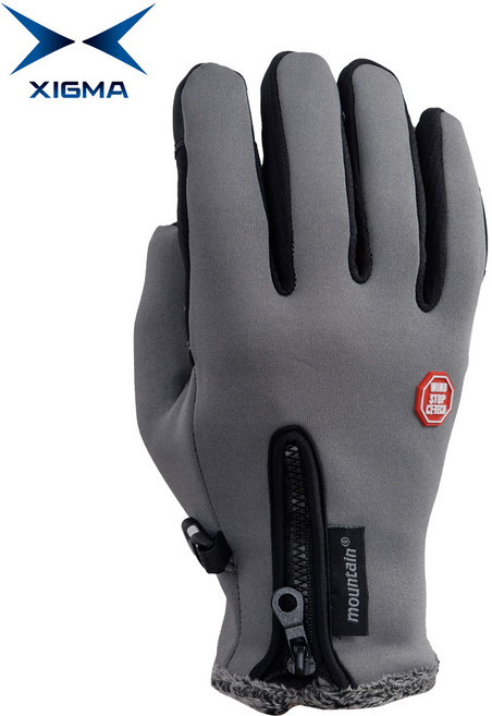 와우 스마트 방수 방풍 방한장갑 남성용 여성용 올킬, 남성터치 그레이(M), 1개