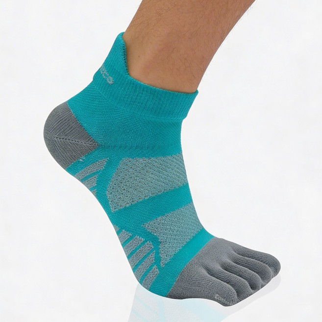 베룽코 패스터 앵클 스포츠 마라톤 사이클 러닝 트레킹 골프 발가락 양말, S 230~250mm, 그레이민트, 1개