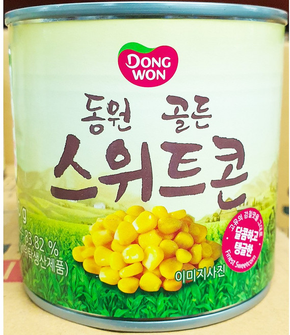 대량 스위트콘 통조림 340g 태국 콘 옥수수 업소용, 24개