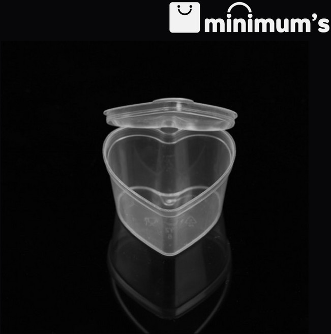 하트 소스컵 원터치 소스통 양념용기 5.2x4.2x3cm, 1개, 100개