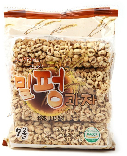 조은제과 밀펑과자 80g (1묶음 10개)