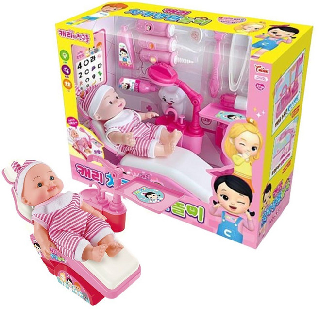 4세여아 역할극활동 아기인형 치과의자 병원놀이세트 치카 병원놀이장난감 충치예방, 1개