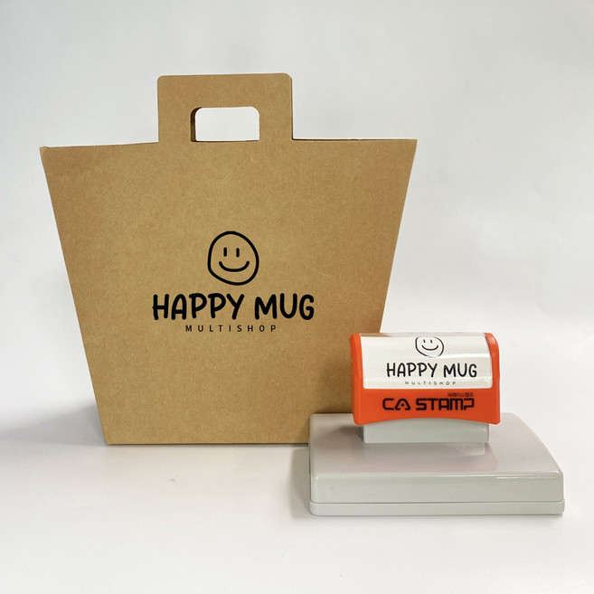 주문제작 카페 컵홀더 택배박스 의류용 큰사이즈 로고 스탬프, 파랑