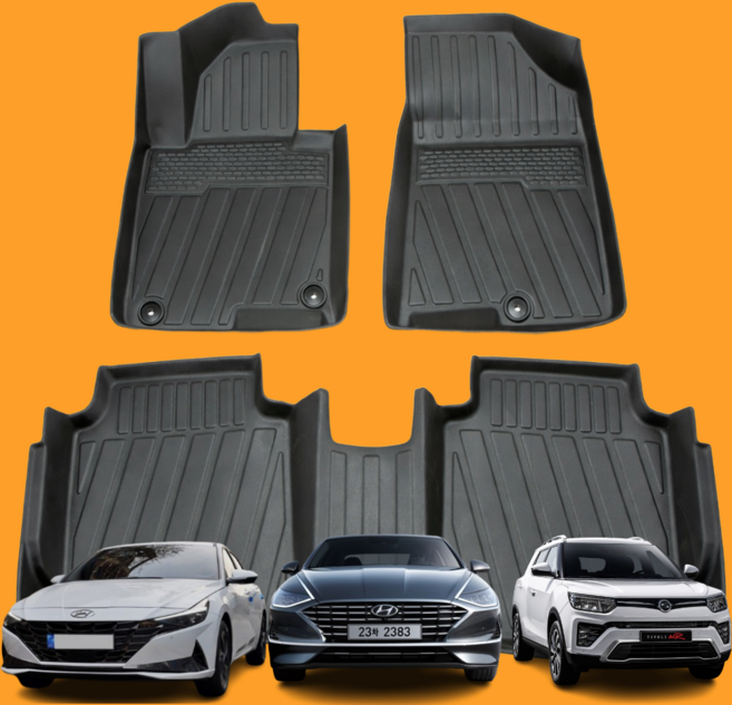 TPE카매트 발매트 고무 입체 풀세트 자동차발판 깔판, 더뉴 말리부