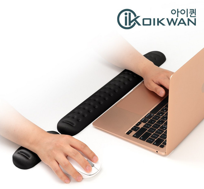 세트 : 아이퀸 고급형 마우스 손목 받침대 키보드손목받침대 쿠션 보호대 패드 팜레스트, 1세트, B고급형 마우스+키보드손목받침대 세트-블랙