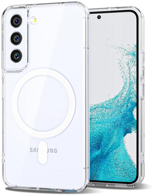 리빙그레이 갤럭시S22플러스 맥세이프 마그네틱 젤 하드 휴대폰 케이스