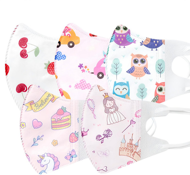 러블리앙즈 3D 일회용 입체 마스크 유아용 초소형 세트, 10개입, 3세트, 여아믹스