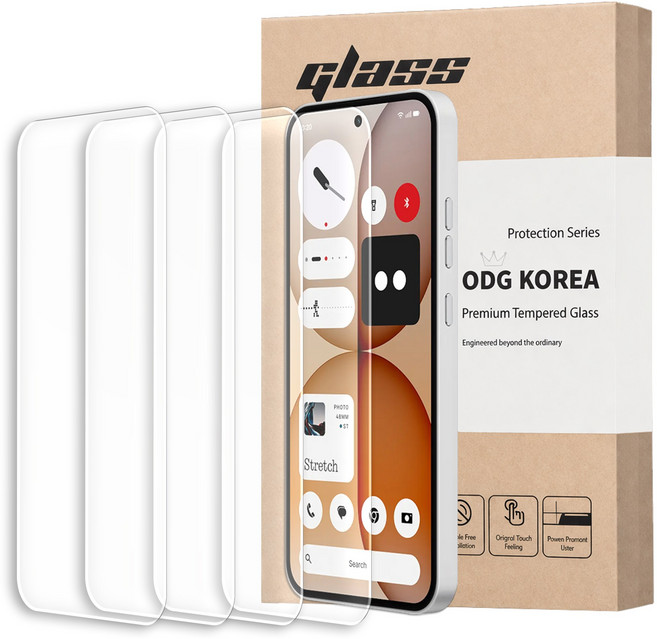 낫싱폰 4a 액정 강화유리 방탄필름 4매, 4개