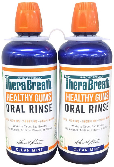 테라브레스 헬시검스 오랄린스 클린 민트 구강청결제 1L (2개입) 코스트코 가글액, 2개