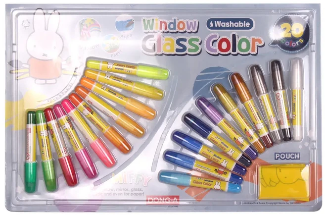 미피 윈도우 글라스칼라 20색 + 파우치 세트 MIFFY 마카 코스트코